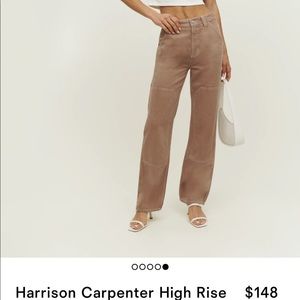 Reformation New With Tags carpenter high-rise straight pants